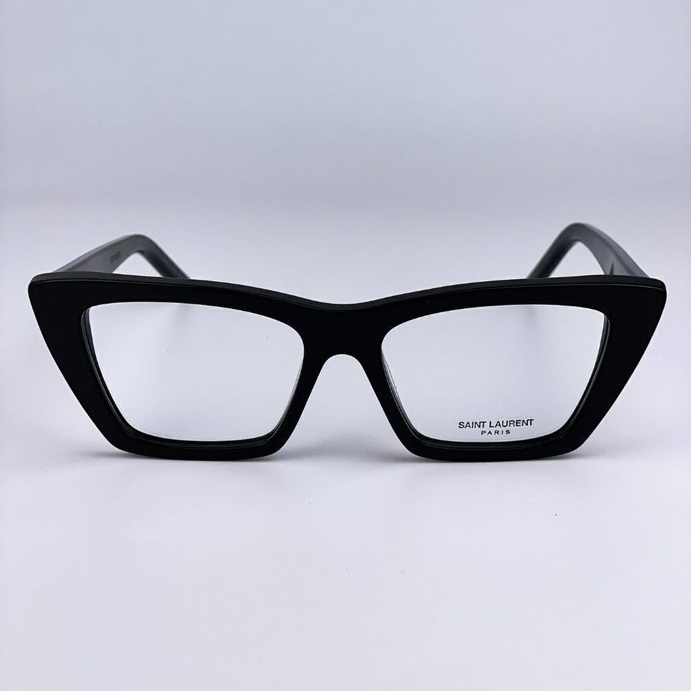NEW Saint Laurent SL291 001 Black Cat Eye Blue Block Women Eyeglasses - Picture 5 of 14